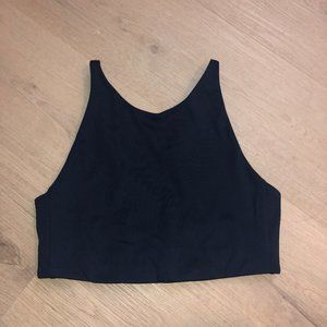 GIRLFRIEND COLLECTIVE TOPANGA HIGH NECK BRA WITH ADJUSTABLE CRISS CROSS STRAPS